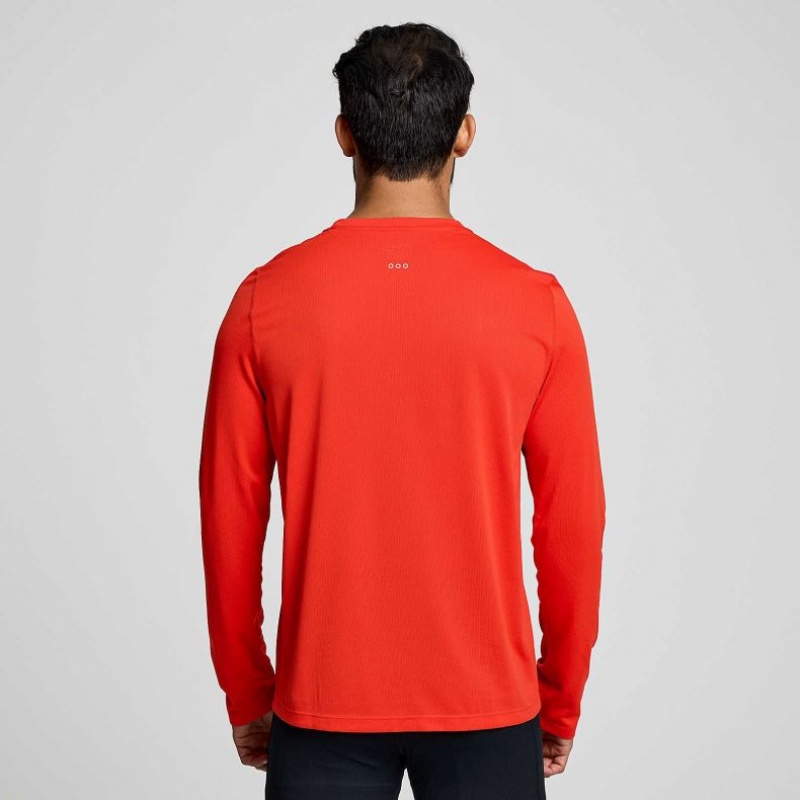 Saucony Stopwatch Long Sleeve T-Shirt Herren Rot | SCHWEIZ GYDEJ