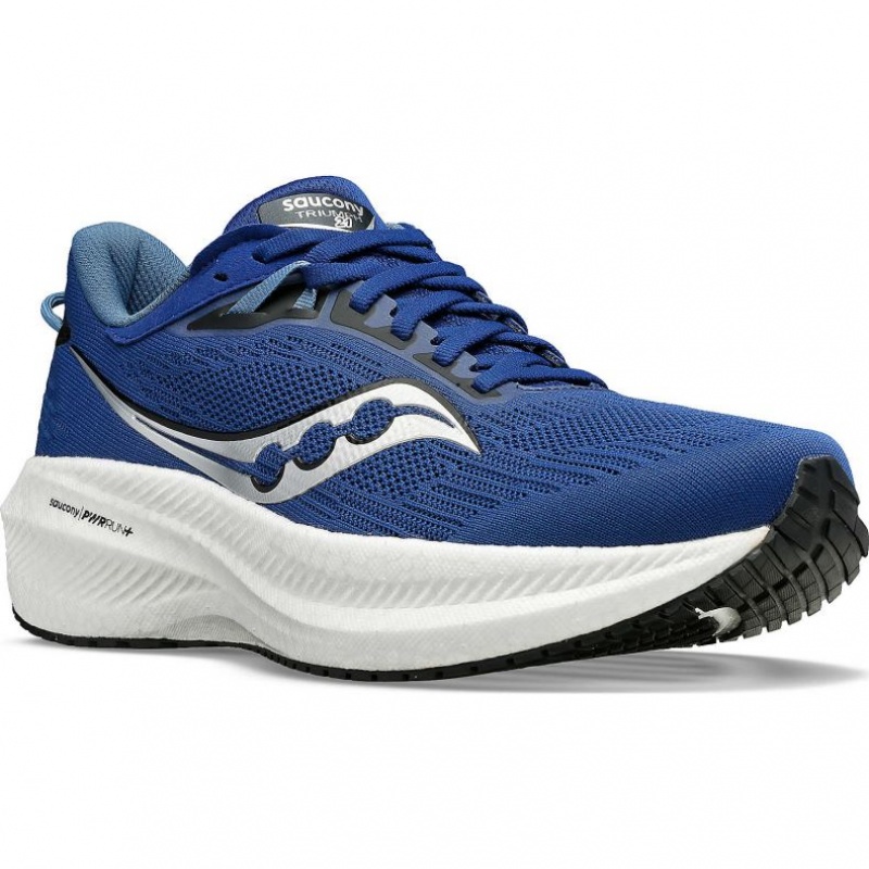 Saucony Triumph 21 Laufschuhe Herren Indigo | SCHWEIZ MSCFO