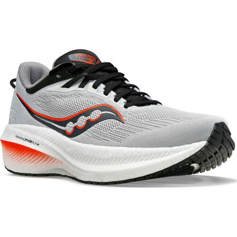 Saucony Triumph 21 Wide Laufschuhe Herren Grau | SCHWEIZ QGCDO