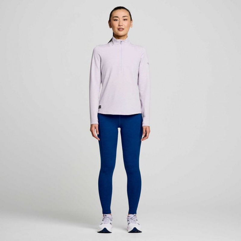 Saucony Triumph 3D 1/2 Zip Sweatshirt Damen Lila | SCHWEIZ BUJRP