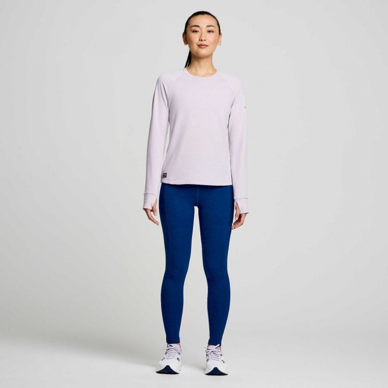 Saucony Triumph 3D Crew Sweatshirt Damen Lila | SCHWEIZ GVKPQ