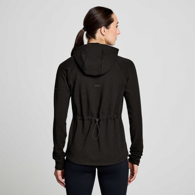 Saucony Triumph Tunic Hoodie Damen Schwarz | SCHWEIZ DTEGO